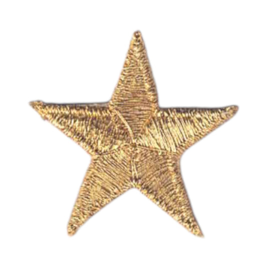 Gold Embroidered Star Patch 1.25 Inch - 7401-21M