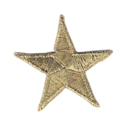 Gold Embroidered Star Patch 1.25 Inch - 7401-21M
