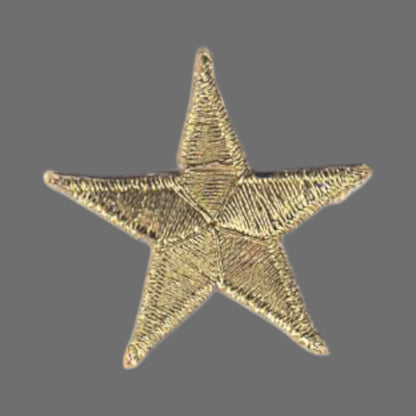 Gold Embroidered Star Patch 1.25 Inch - 7401-21M