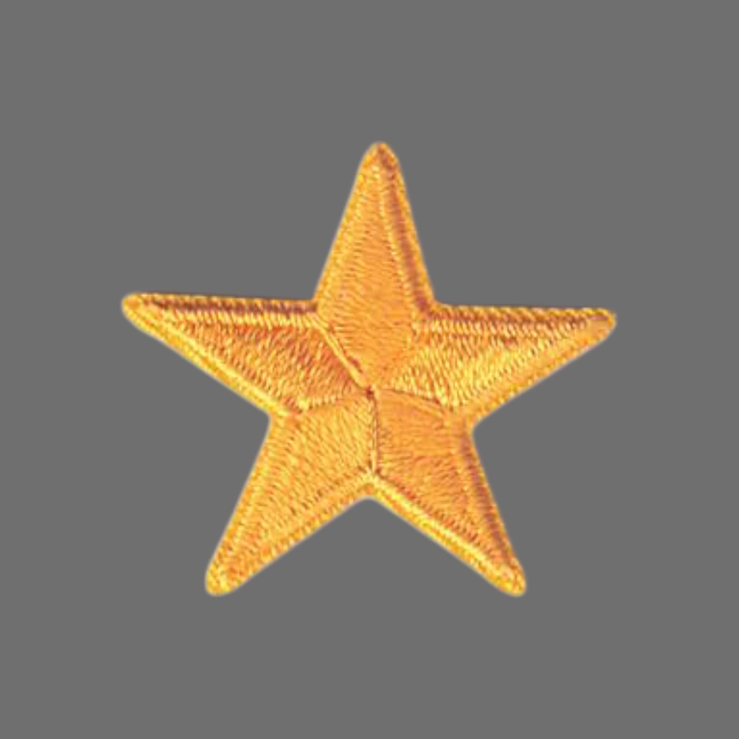 Yellow Gold Embroidered Star Patch 1.25 Inch - 7401-21