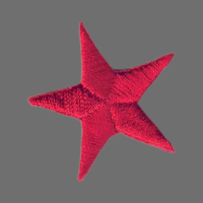 Red Embroidered Star Patch 1.25 Inch - 7401-36