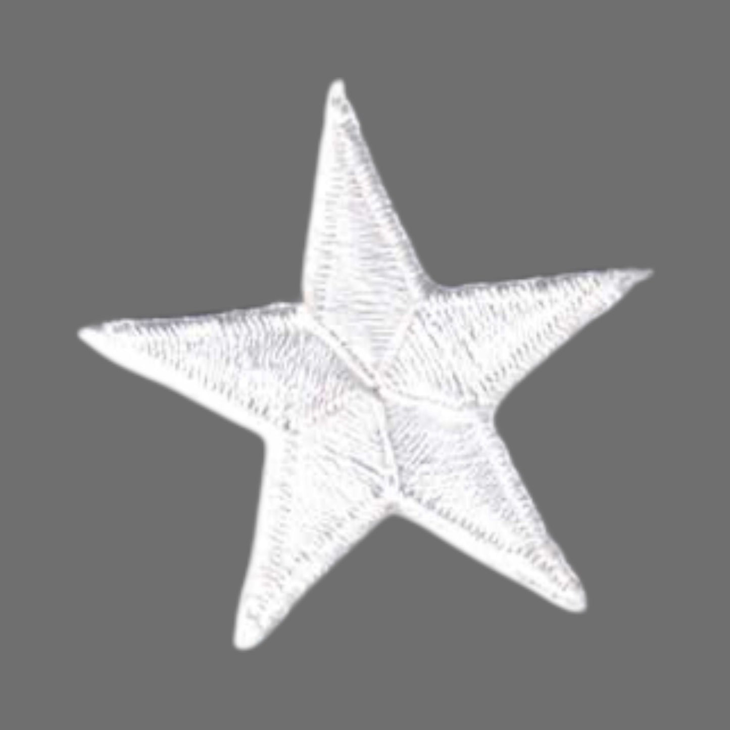 White Embroidered Star Patch 1.25 Inch - 7401-39