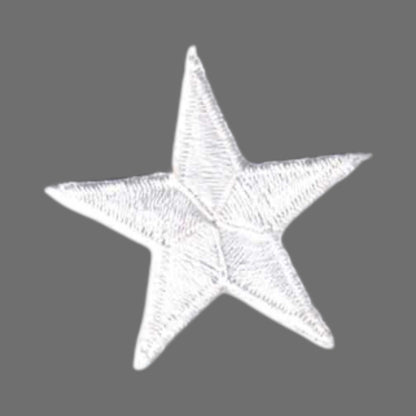 White Embroidered Star Patch 1.25 Inch - 7401-39