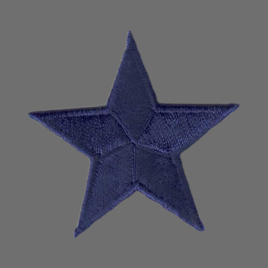 Navy Blue Embroidered Star Patch 1.75 Inch- 7402-08