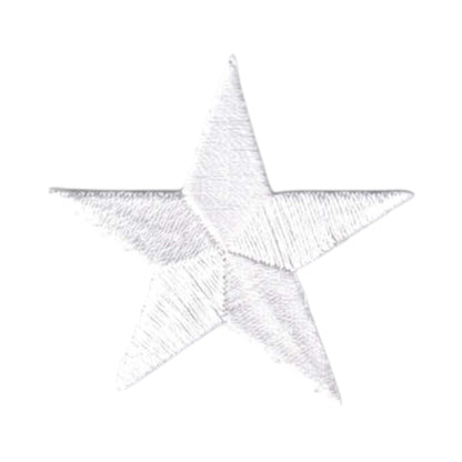 White Embroidered Star Patch 1.75 Inch - 7402-39