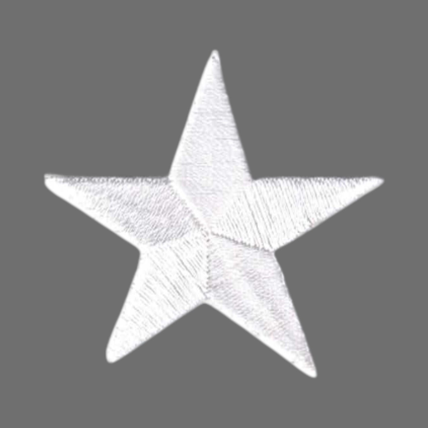 White Embroidered Star Patch 1.75 Inch - 7402-39