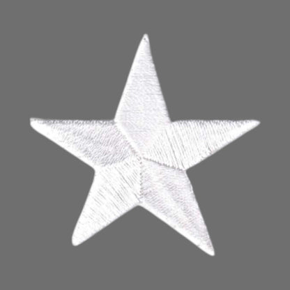 White Embroidered Star Patch 1.75 Inch - 7402-39