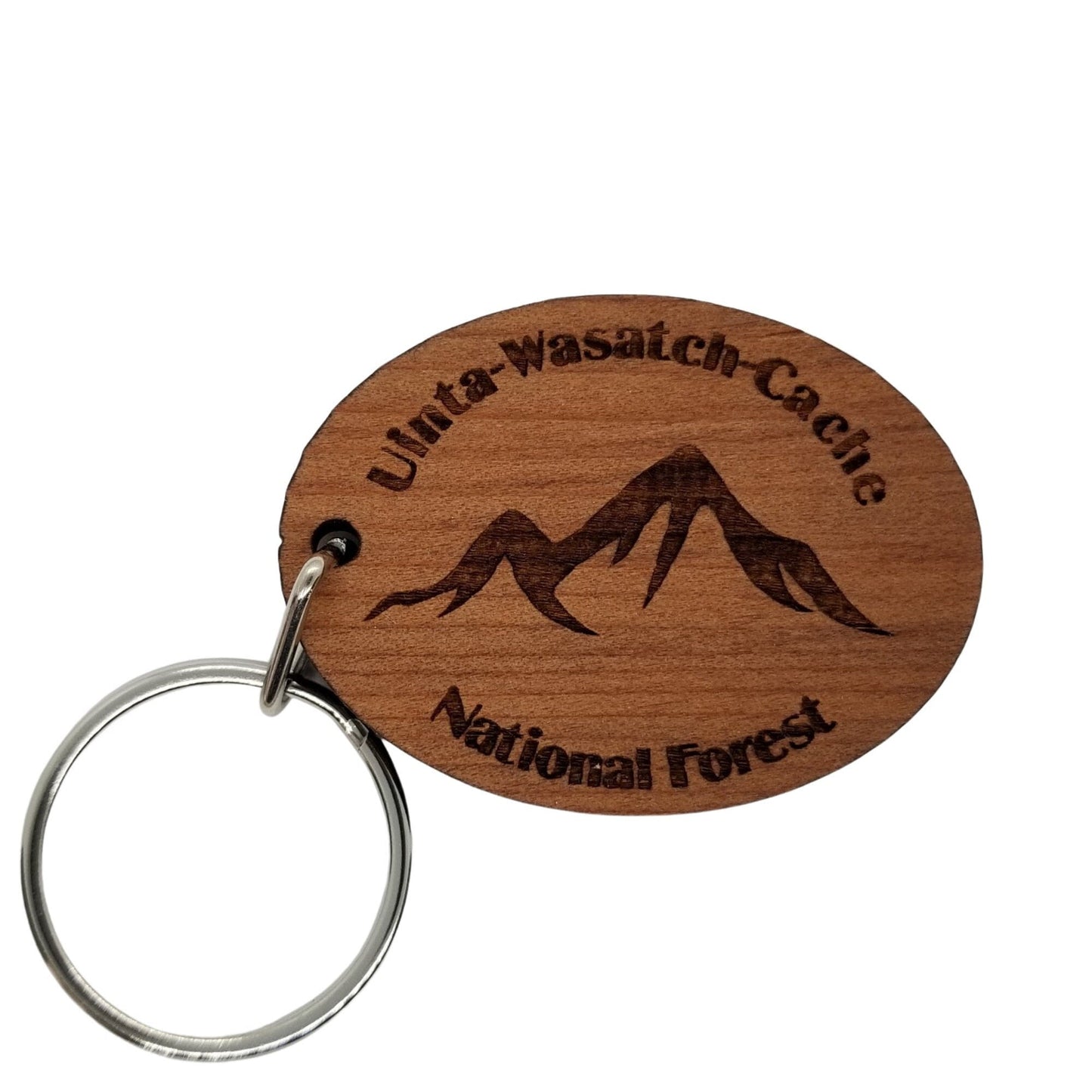 Wholesale Uinta Wasatch Cache Keychain Wood Keyring Mountain National Forest Souvenir