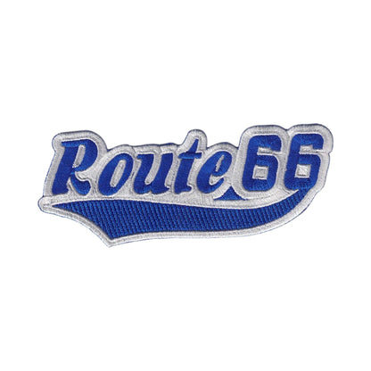 Route 66 Script Text Blue Gray Patch - 7467-11/58