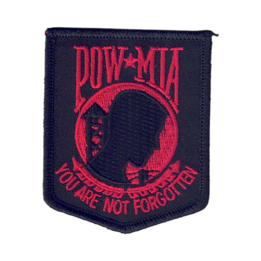 POW*MIA Red Black Patch - 7476-36