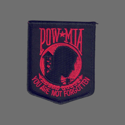 POW*MIA Red Black Patch - 7476-36