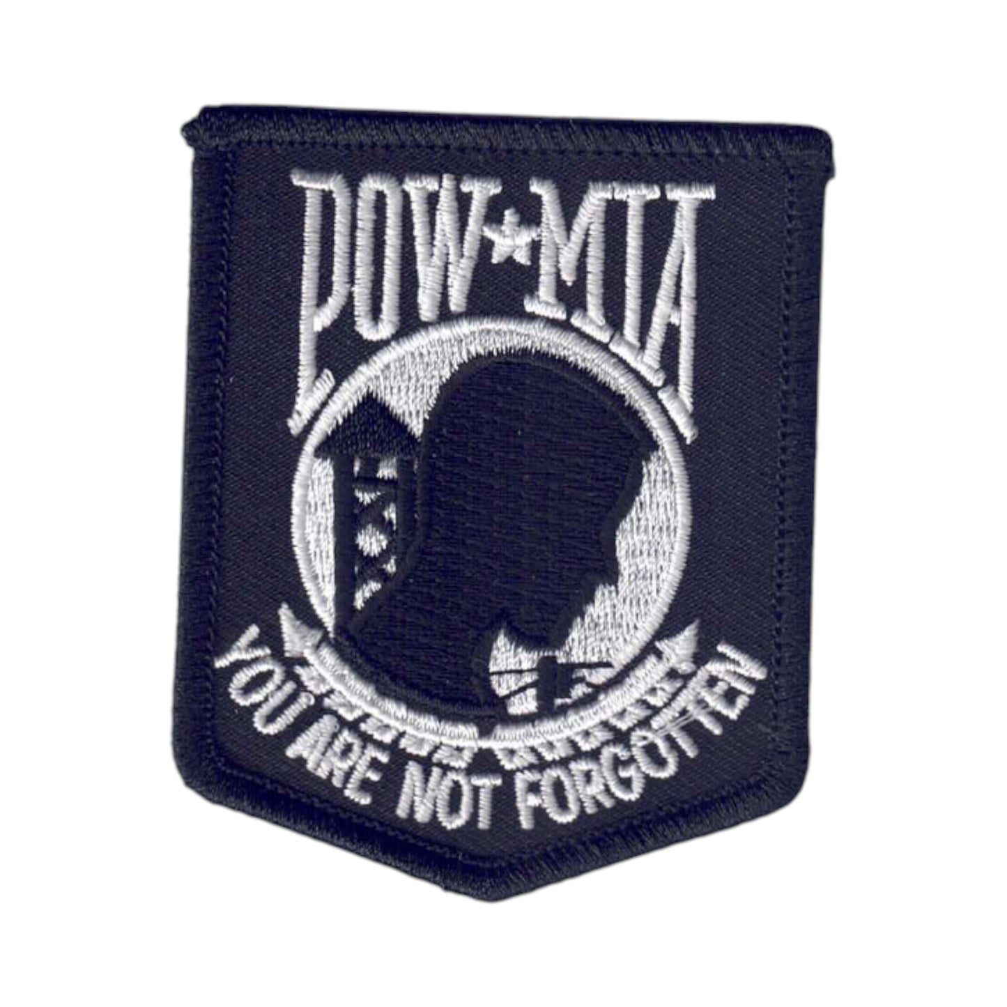 POW MIA Black and White Patch - 7476-39