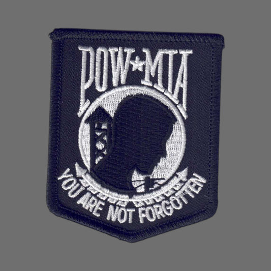POW MIA Black and White Patch - 7476-39