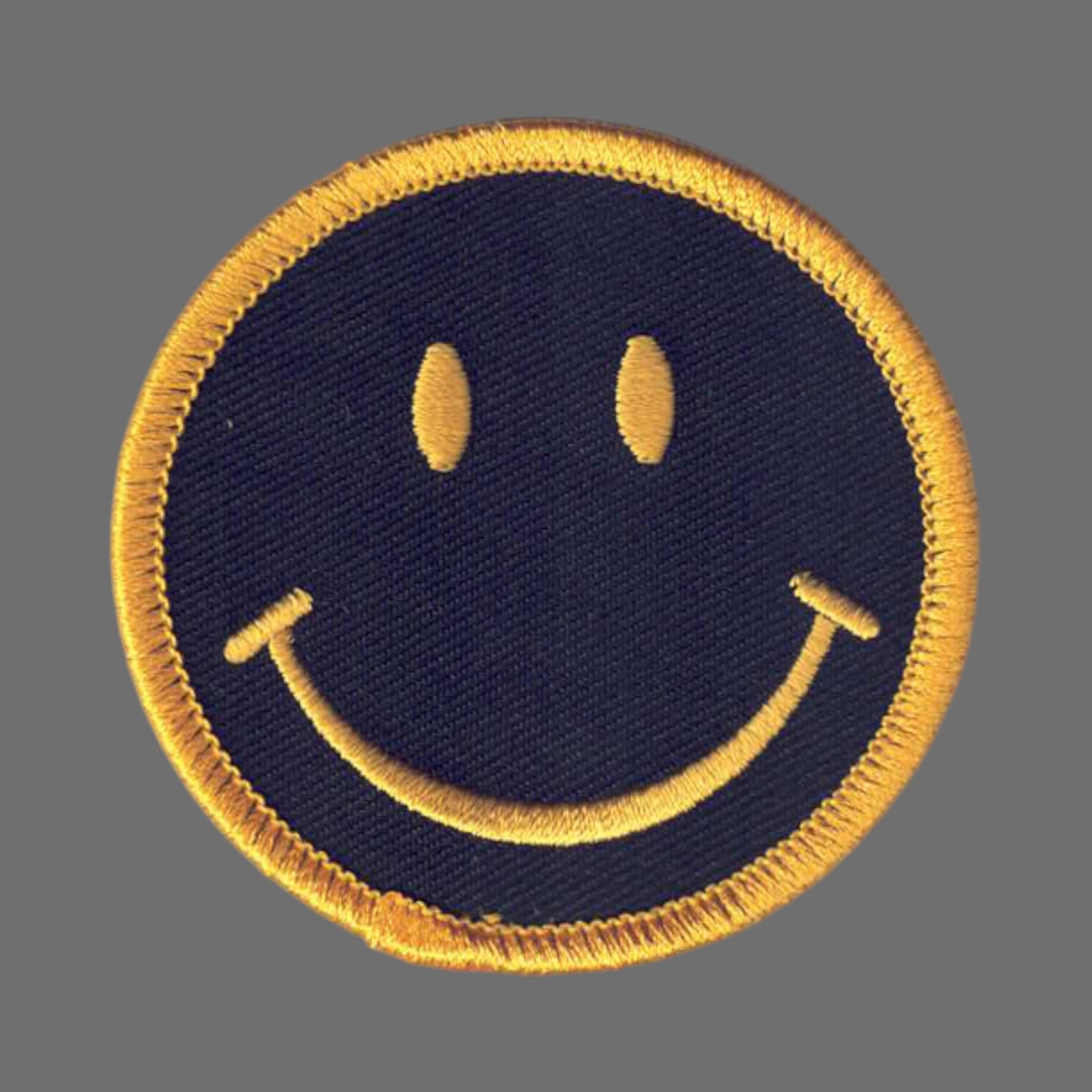 Smile Face Black Yellow Patch - 7479-01