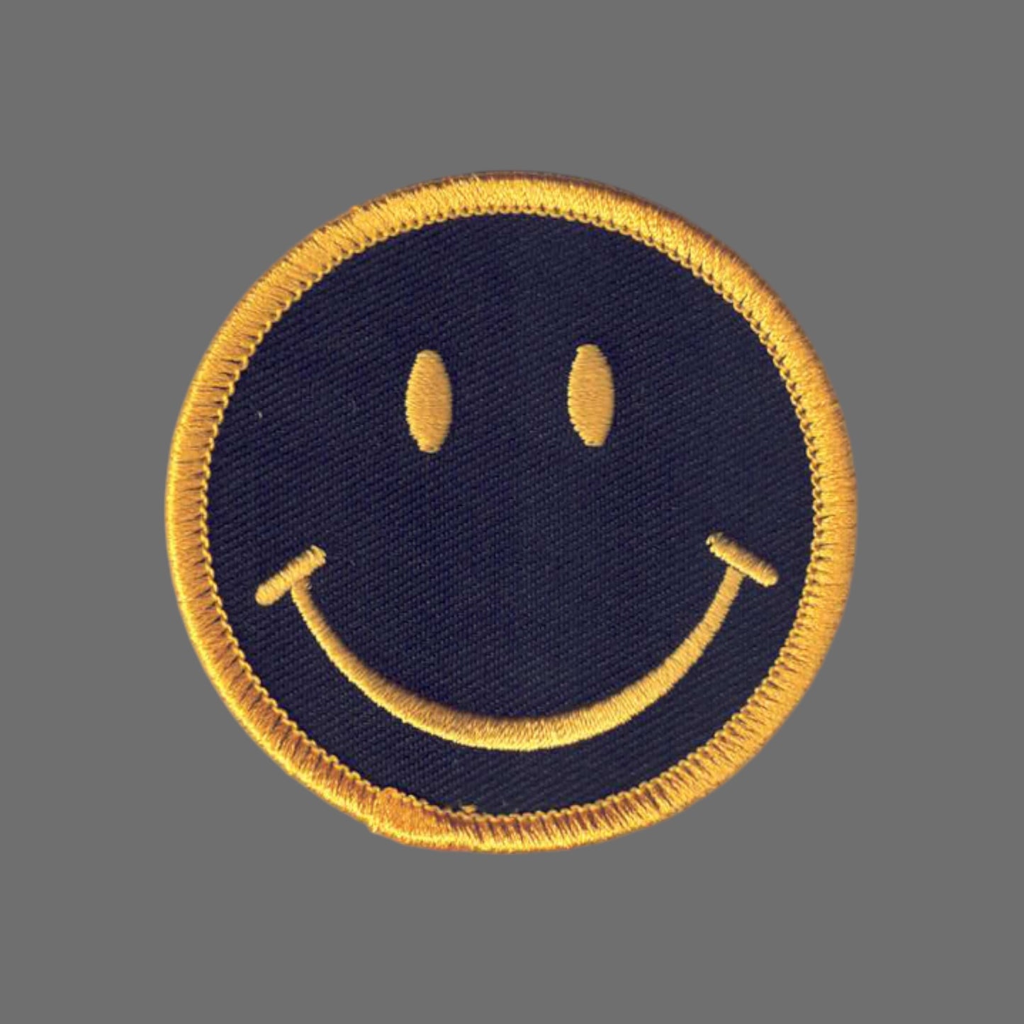 Smile Face Black Yellow Patch - 7479-01