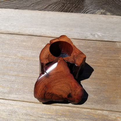 Wood Ring Box Redwood Rustic Handmade California #620 Storage Live Edge Mini Birthday Gift Christmas Gift Mother's Day Gift