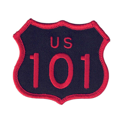 US 101 Patch Black and Red 2.5 Inch Tall - 8101-36