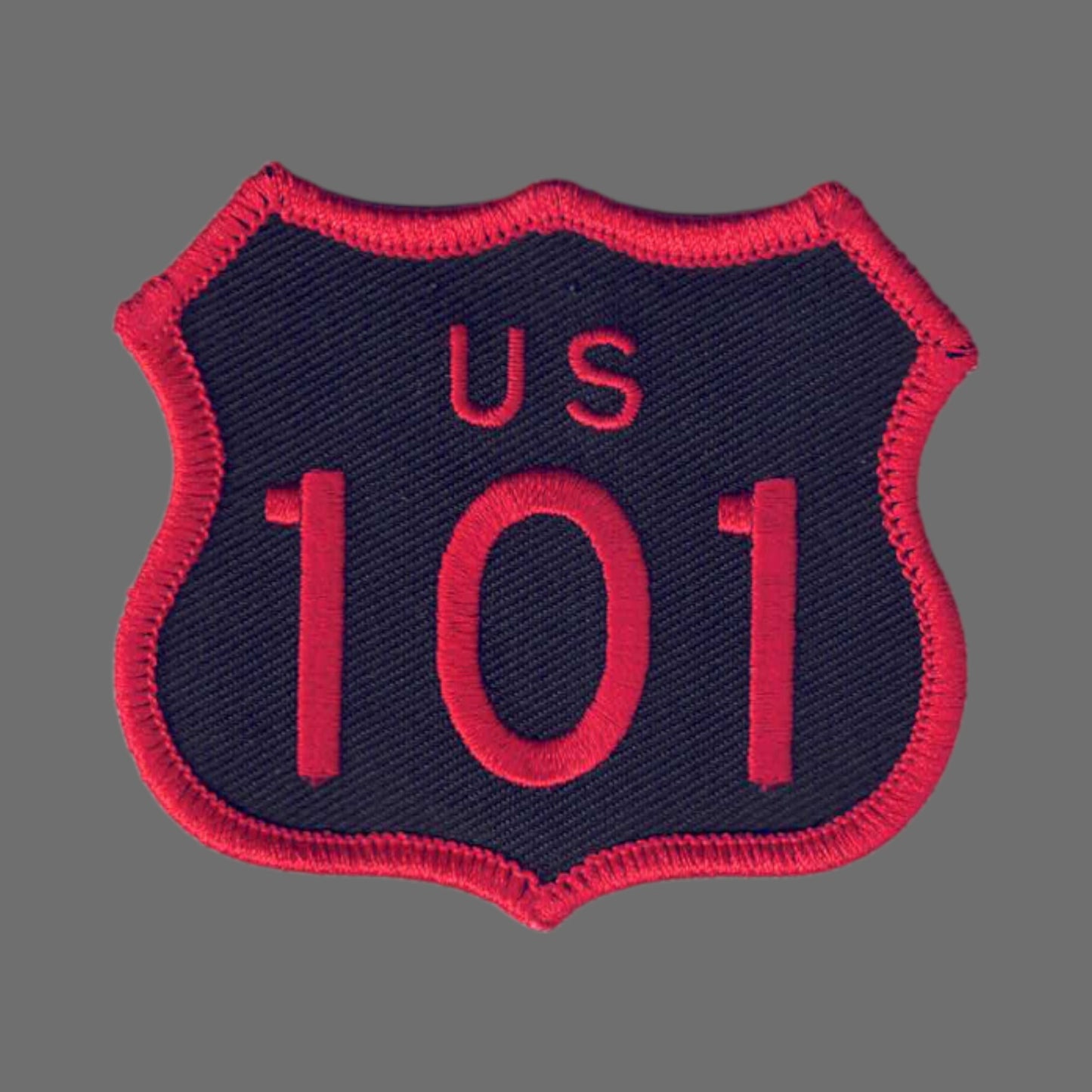 US 101 Patch Black and Red 2.5 Inch Tall - 8101-36