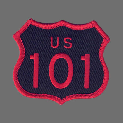 US 101 Patch Black and Red 2.5 Inch Tall - 8101-36