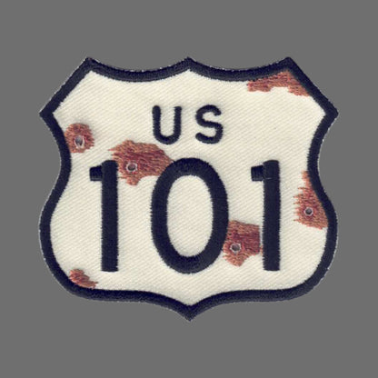 US 101 Patch Bullet Holes Rust - 8103