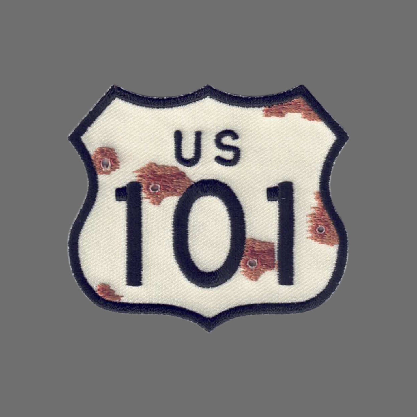 US 101 Patch Bullet Holes Rust - 8103