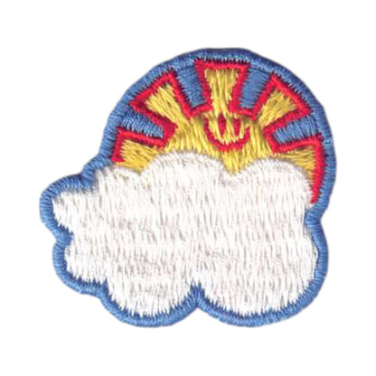 Vintage Sun Over Cloud Applique Patch - 8242