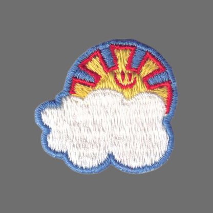 Vintage Sun Over Cloud Applique Patch - 8242
