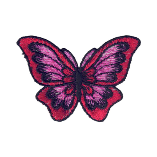 Red Pink Butterfly Patch Applique - 8261-36
