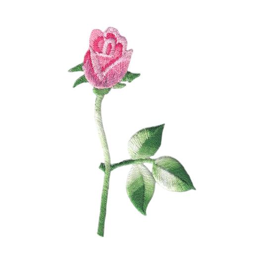 Pink Rose on Stem Patch - 8311-56