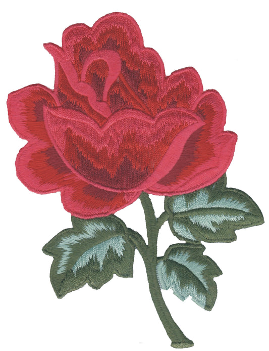 Red Rose and Leaves Patch RIGHT - 8314RR