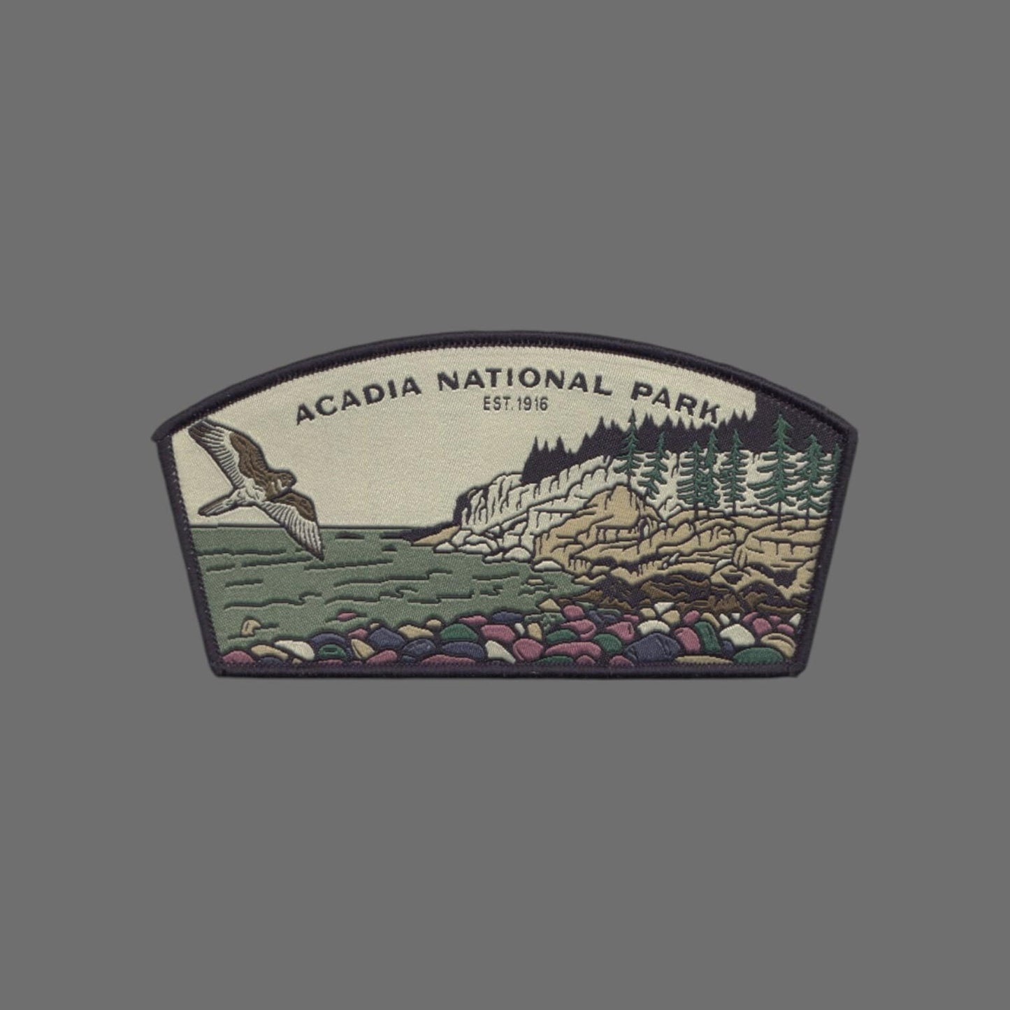 Maine Patch – Acadia National Park - Travel Patch – Souvenir Patch 4.75" Iron On Sew On Embellishment Applique