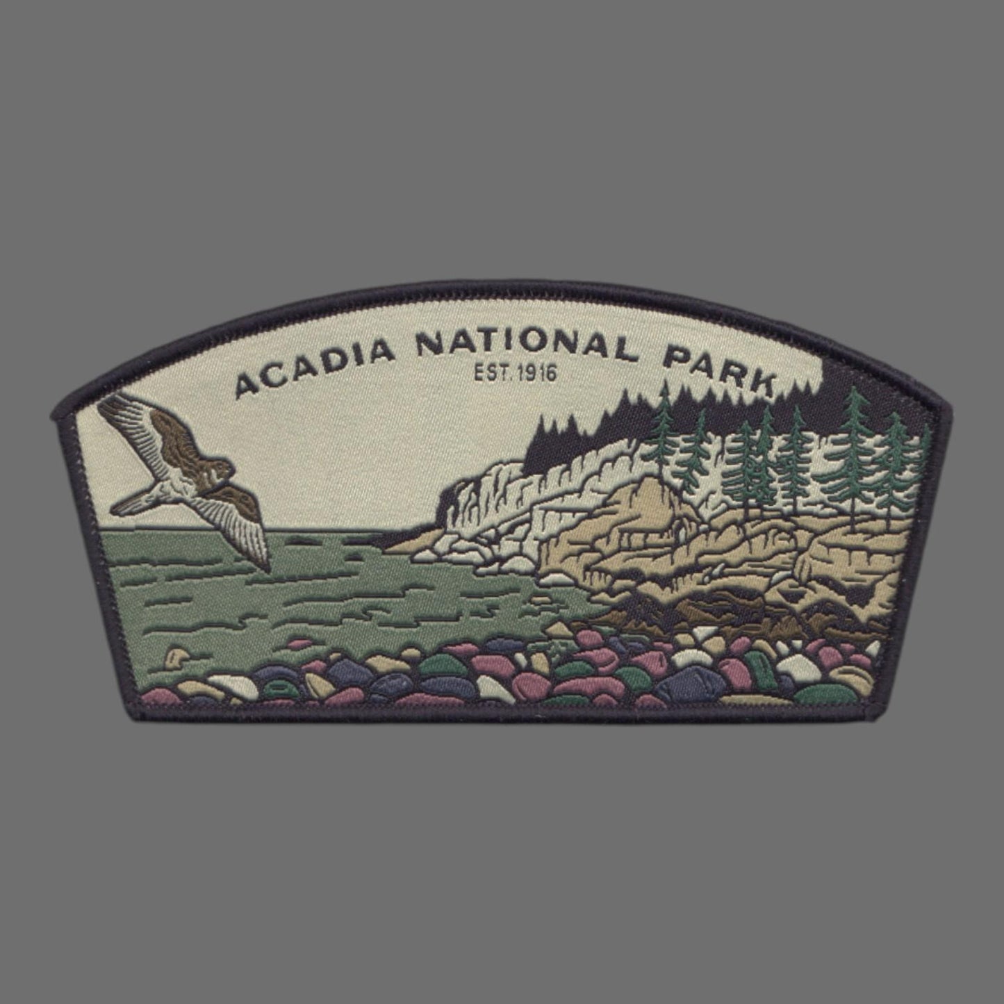 Maine Patch – Acadia National Park - Travel Patch – Souvenir Patch 4.75" Iron On Sew On Embellishment Applique