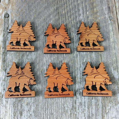 Wholesale Yosemite Bear Tree Wood Magnet Souvenir #M4002YosemiteW