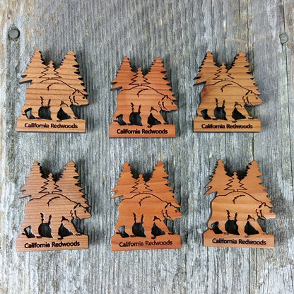 Wholesale Bear Tree Wood Magnet Souvenir Custom Namedrop #M4002W