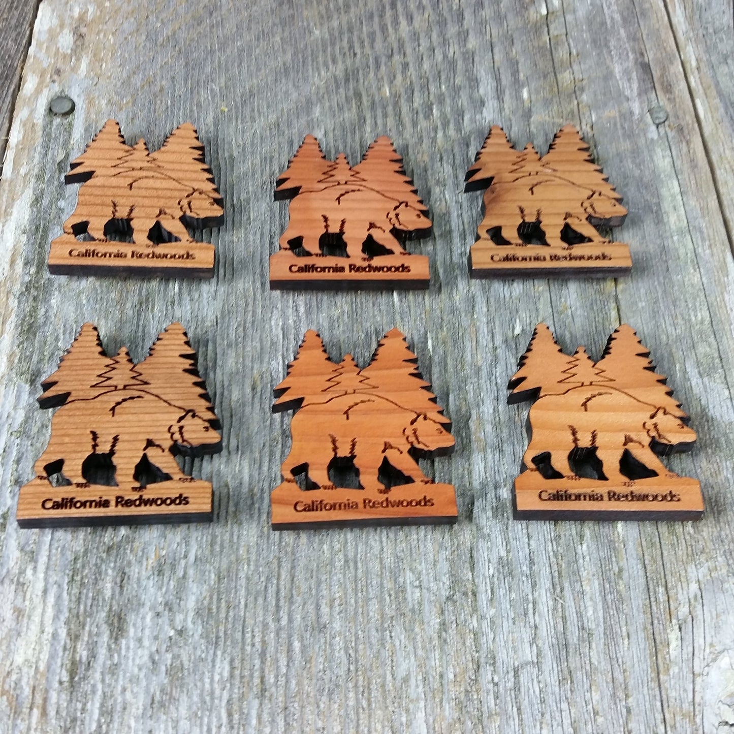 Wholesale Bear Tree Wood Magnet Souvenir Custom Namedrop #M4002W