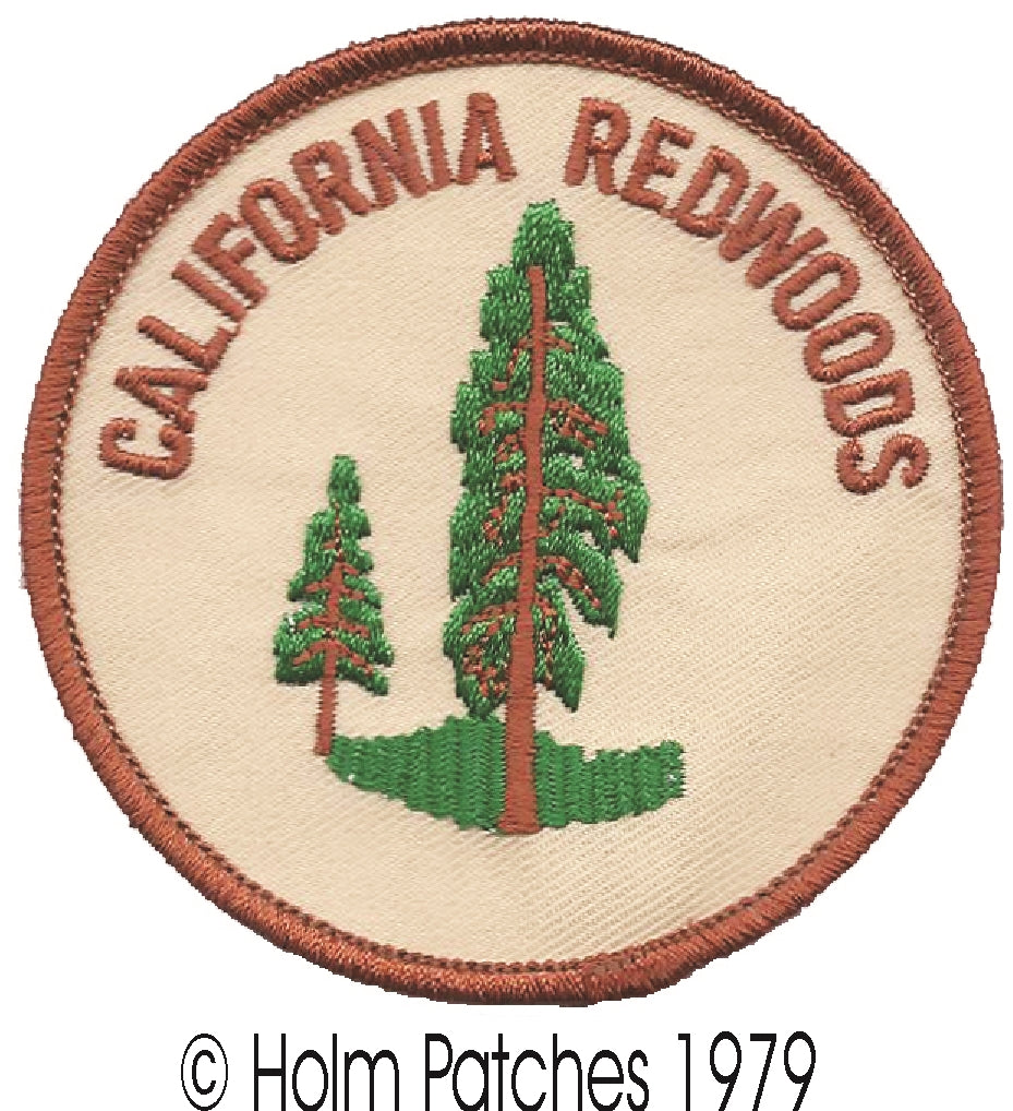 CALIFORNIA REDWOODS souvenir embroidered patch