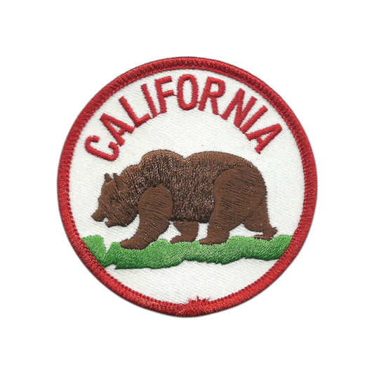 California Grizzly Bear Embroidered Souvenir Patch Iron On 2.5" - CA-40/2.5