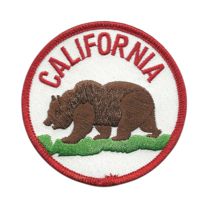 California Grizzly Bear Embroidered Souvenir Patch Iron On 2.5" - CA-40/2.5
