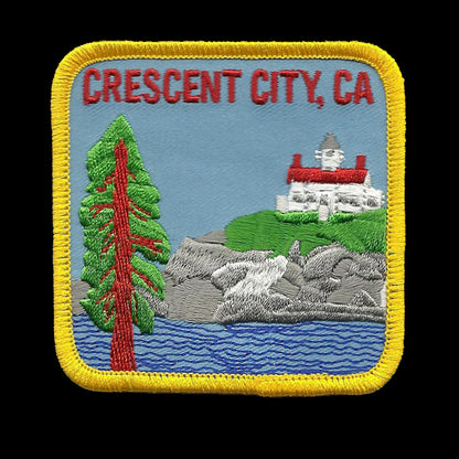 CRESCENT CITY, CA  Souvenir Embroidered Iron On Patch 3 Inch- 4813