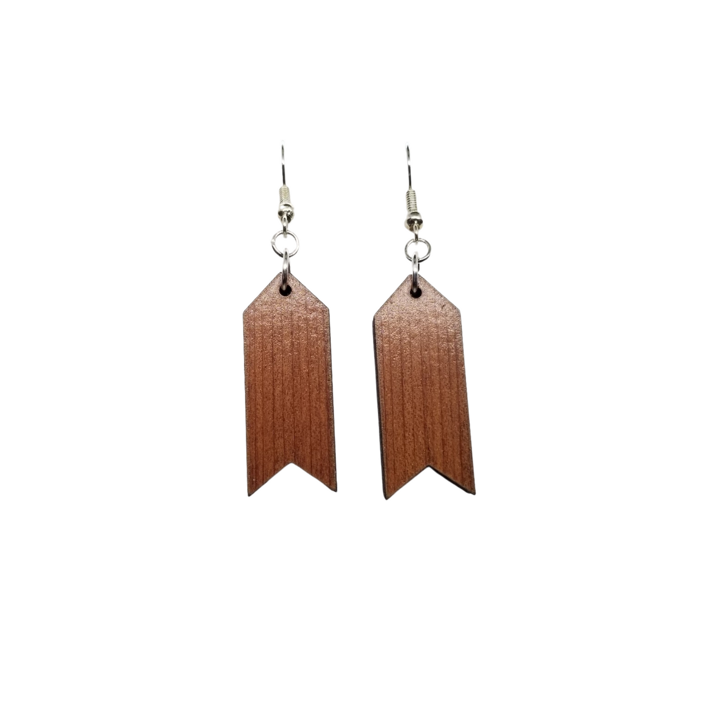 Wholesale Redwood Earrings - Arrow Wood Earrings - California Redwood Dangle Earrings - CA Souvenir Keepsake