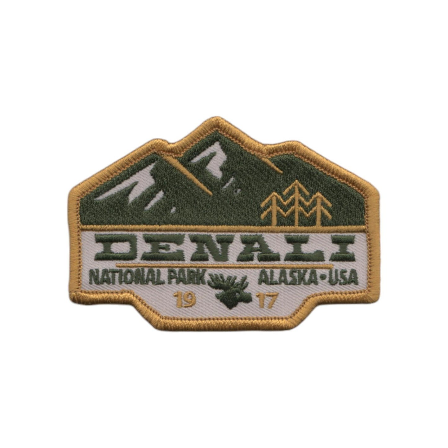 Alaska Patch – Denali National Park – Iron On Souvenir Travel Patch – CA Embellishment or Applique 3.25″