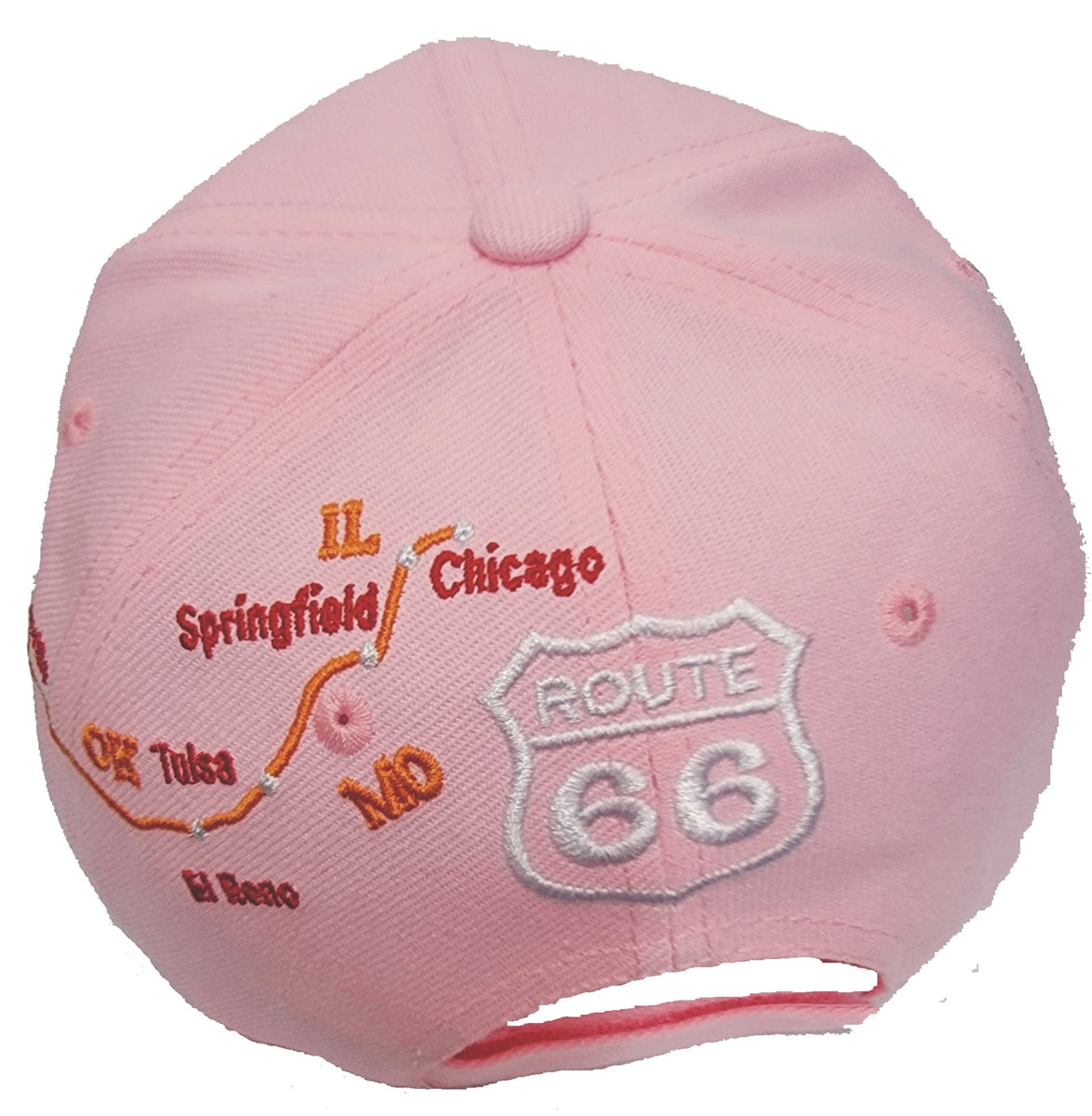 ROUTE 66 Pink city map cap - H1016P