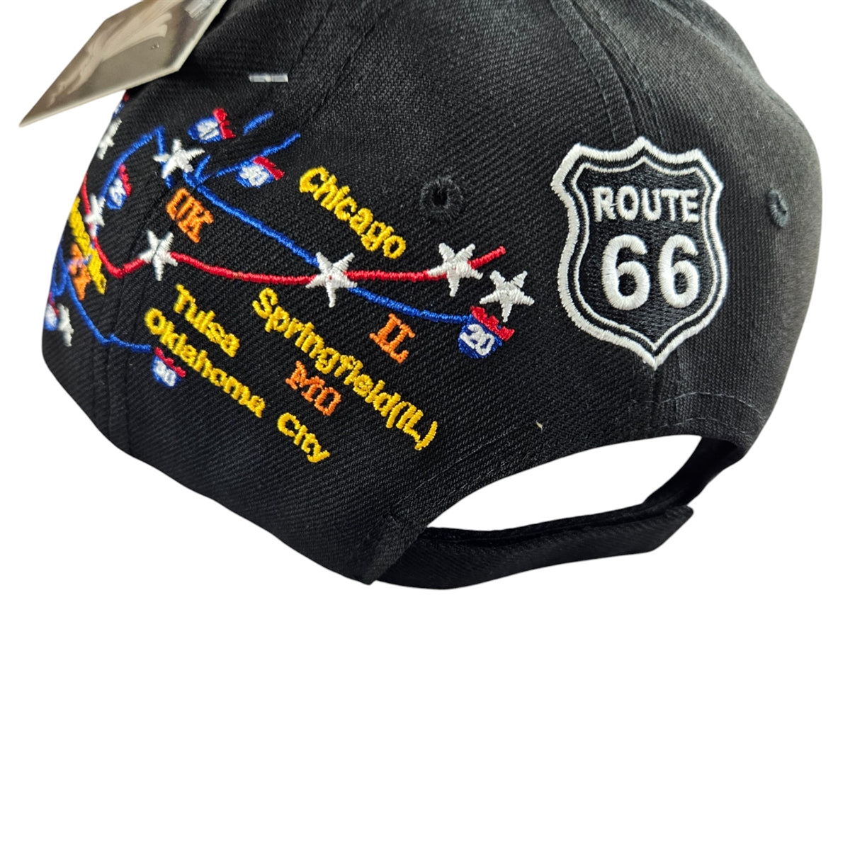 ROUTE 66 Black Shadow Map Cap -  H1023