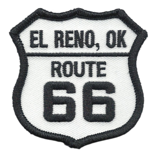 El Reno, OK US 66 Route 66 Oklahoma Souvenir Embroidered Iron On Patch - 10617