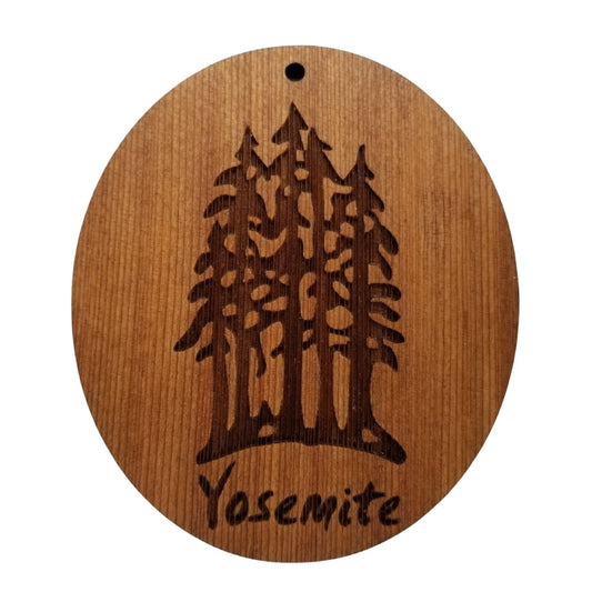 Wholesale Yosemite National Park Redwood Trees Ornament Wood Souvenir Made in USA