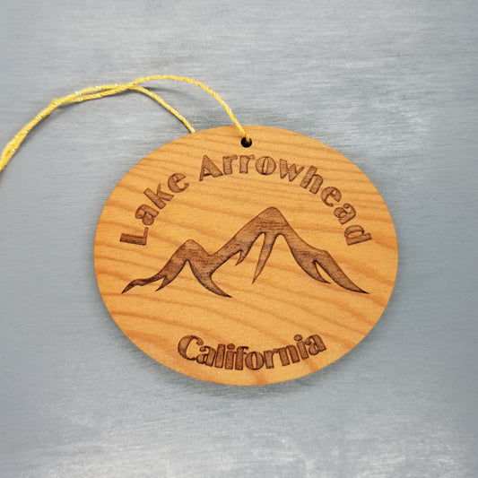 Wholesale Lake Arrowhead Ornament Wood California Souvenir