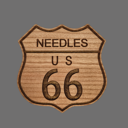 Wholesale Needles US 66 Wood Magnet Souvenir Route 66