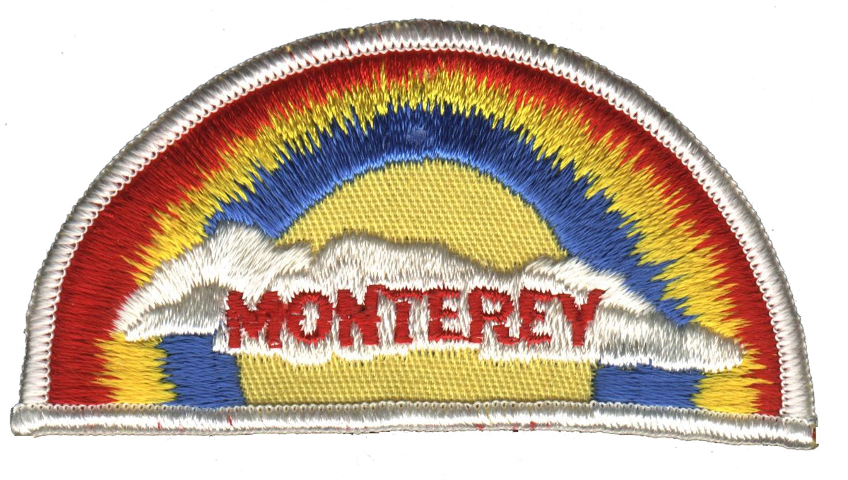 MONTEREY rainbow cloud souvenir embroidered patch