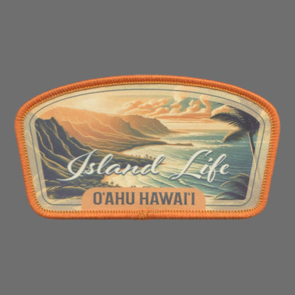 Hawaii Patch – Oahu Hawaii Travel Souvenir Patch 3.5" Iron On Sew On Embellishment Island Life Beach Scene