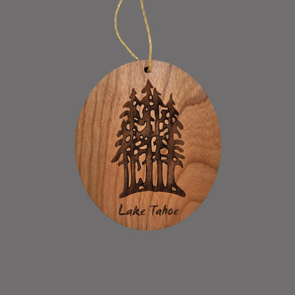 Lake Tahoe Multi Trees Forest Ornament Wood Souvenir Christmas Ornament Handmade